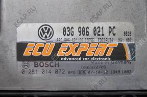 БЕЗ КОДА БЛОК УПРАВЛЕНИЯ VW Caddy  03G906021PC 0281014072