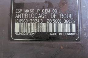 БЛОК АБС CITROEN C3  ELEKTR.  С ESP MK60 10.0960-3924,3