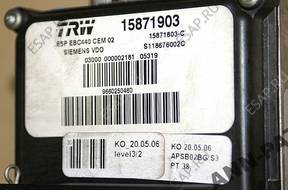 БЛОК АБС   ESP CITROEN C6 PEUGEOT 407 15871903 TRW