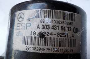 БЛОК АБС   ESP MERCEDES W203 A0034319412