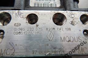 БЛОК АБС   RENAULT MODUS 0265232075 0265800558