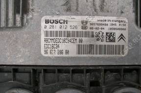 БЛОК УПРАВЛЕНИЯ 0 281 012 526 PEUGEOT 207 1.4 HDI