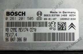 БЛОК УПРАВЛЕНИЯ 0261201505 КОМПЛЕКТ PEUGEOT 308 1.6 16v VTI