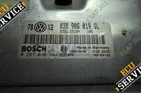 БЛОК УПРАВЛЕНИЯ 0281010944 038906019GL VW AUDI SEAT SKODA