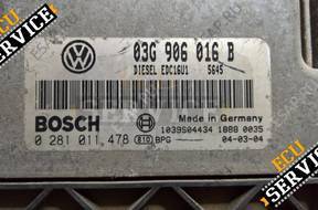 БЛОК УПРАВЛЕНИЯ 0281011478 03G906016B PLUG&PLAY