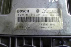БЛОК УПРАВЛЕНИЯ   0281011549 8200310863 1.9 DCI