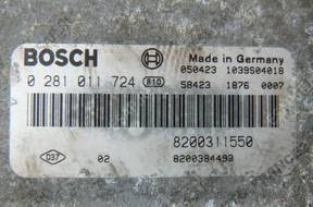 БЛОК УПРАВЛЕНИЯ 0281011724 RENAULT КОМПЛЕКТ ESPACEIV 2.2DCI