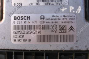 БЛОК УПРАВЛЕНИЯ 0281011783 Peugeot 206 Citroen C3 1.4 Hdi