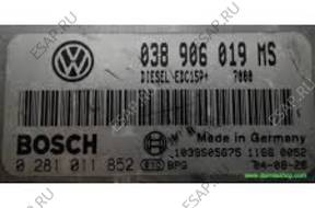 БЛОК УПРАВЛЕНИЯ 0281011852  038906019MS  CUPRA  160HP