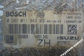 БЛОК УПРАВЛЕНИЯ 0281011943 55556829 ASTRA III H 1.7 CDTI