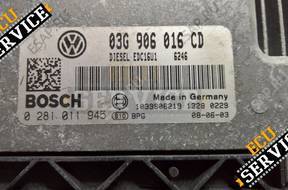 БЛОК УПРАВЛЕНИЯ 0281011945 03G906016CD PLUG&PLAY