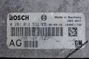 БЛОК УПРАВЛЕНИЯ 0281012533 AG VECTRA C 1.9 CDTI 150KM