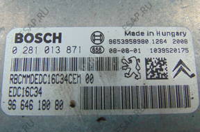 БЛОК УПРАВЛЕНИЯ 0281013871 КОМПЛЕКТ BERLINGO III 1.6 HDI