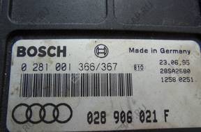 БЛОК УПРАВЛЕНИЯ 028906021F 0281001366/367 AUDI A4 1.9 TDI