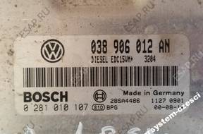 БЛОК УПРАВЛЕНИЯ 038906012AN 0281010107 VW SEAT SKODA AUDI