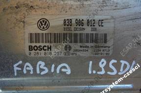 БЛОК УПРАВЛЕНИЯ 038906012CE 0281010257 FABIA 1.9 SDI