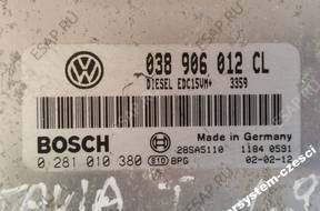 БЛОК УПРАВЛЕНИЯ 038906012CL 0281010380 VW SEAT SKODA AUDI