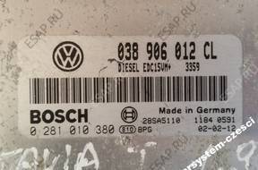 БЛОК УПРАВЛЕНИЯ 038906012CL 0281010380 VW SEAT SKODA AUDI