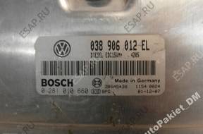 БЛОК УПРАВЛЕНИЯ 038906012EL  VW SEAT SKODA AUDI