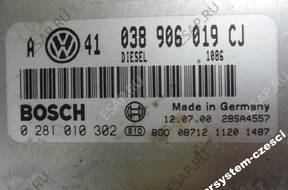 БЛОК УПРАВЛЕНИЯ 038906019CJ 0281010302 VW GOLF IV 1.9 TDI