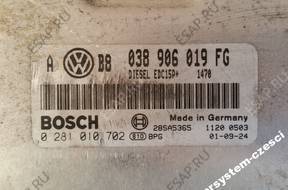 БЛОК УПРАВЛЕНИЯ 038906019FG 0281010702 VW AUDI SKODA