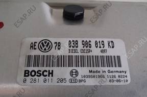 БЛОК УПРАВЛЕНИЯ 038906019KD VW PASSAT B5 FL 1.9 TDI