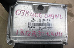 БЛОК УПРАВЛЕНИЯ 038906019NL КОМПЛЕКТ SEAT IBIZA III 1,9 TDI
