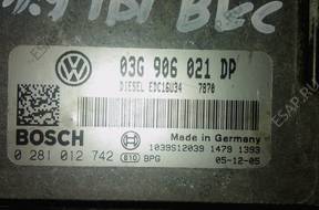 БЛОК УПРАВЛЕНИЯ 03G906021DP 1,9 TDI BKC 105 VW PASSAT B6