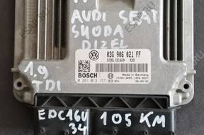 БЛОК УПРАВЛЕНИЯ   03G906021FF EDC16U34 0281013157