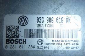БЛОК УПРАВЛЕНИЯ 1.9 TDI LEON ALTEA TOLEDO 03G906016 AK
