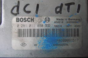 БЛОК УПРАВЛЕНИЯ   2,5 DCI,  BOSCH  0 281 O11 890