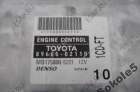 БЛОК УПРАВЛЕНИЯ 2.0 D4D 89666-02110 Toyota Corolla e12