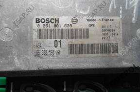 БЛОК УПРАВЛЕНИЯ   206 1.4i BOSCH 0281001839