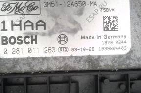 БЛОК УПРАВЛЕНИЯ 3M5112A650MA 0281011263 FORD C-MAX