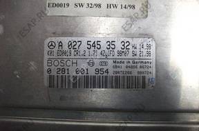 БЛОК УПРАВЛЕНИЯ 7 Mercedes 0281001954, A0275453532