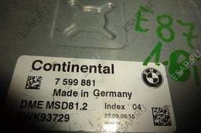 БЛОК УПРАВЛЕНИЯ   7599881 BMW  E87 E90 E92 1.8i