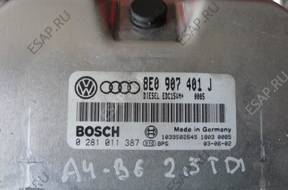 БЛОК УПРАВЛЕНИЯ 8E0907401J AUDI A4/B6 2.5TDI 180KM BAU