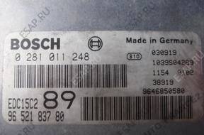БЛОК УПРАВЛЕНИЯ 9652183780 0281011248 PEUGEOT 307 2.0 HDI