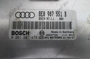 БЛОК УПРАВЛЕНИЯ A4 B6   ДВИГАТЕЛЕМ 3.0 V6 8E0907551B