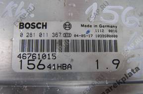 БЛОК УПРАВЛЕНИЯ Alfa  156 1.9 JTD 0281011367