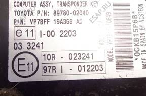 БЛОК УПРАВЛЕНИЯ ASSY TRANSPONDER TOYOTA AURIS 89780-02040