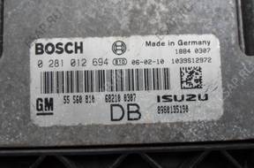 БЛОК УПРАВЛЕНИЯ ASTRA H 1.7 CDTI   0281012694 DB