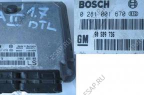 БЛОК УПРАВЛЕНИЯ ASTRA II =1.7 DTL = 0 281 001 670