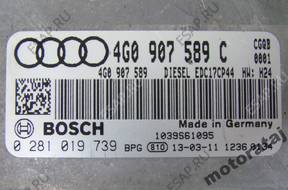 БЛОК УПРАВЛЕНИЯ   AUDI 0281019739  4G0907589C ECU
