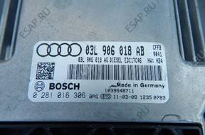 БЛОК УПРАВЛЕНИЯ   AUDI 03L906018AB 0281016306