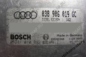 БЛОК УПРАВЛЕНИЯ AUDI A3 038906019gc 0281010892 БЕЗ КОДА