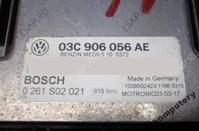 БЛОК УПРАВЛЕНИЯ AUDI A3 03c906056ae 0261s02021 +PIN