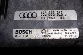 БЛОК УПРАВЛЕНИЯ AUDI A3 03g906016j 0281011383 БЕЗ КОДА