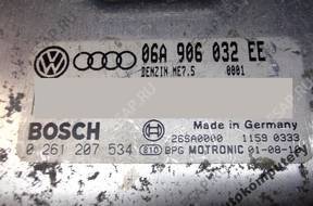 БЛОК УПРАВЛЕНИЯ AUDI A3 06a906032ee 0261207534 +PIN