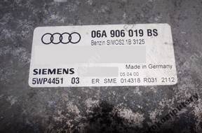 БЛОК УПРАВЛЕНИЯ AUDI A3 1.6B 06a906019bs 5wp4451 БЕЗ КОДА